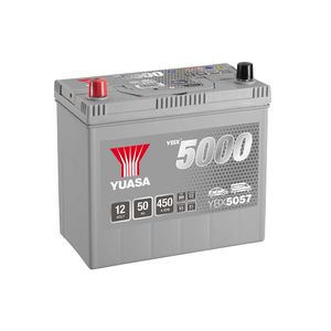 YUASA YBX5057 SILVER HIGH PERFORMANCE CAR BATTERY 12V 50AH HSB057