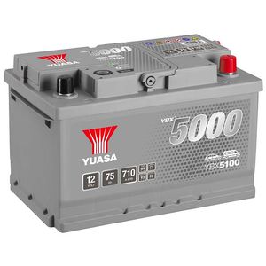YUASA YBX5100 SILVER HIGH PERFORMANCE CAR BATTERY 12V 75AH HSB100 HSB010