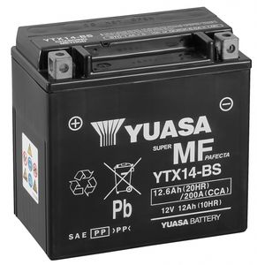 YUASA YTX14-BS MF MOTORCYCLE BATTERY