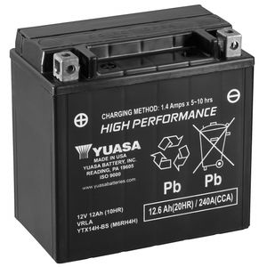 YUASA YTX14H-BS HIGH PERFORMANCE MF MOTORCYCLE BATTERY