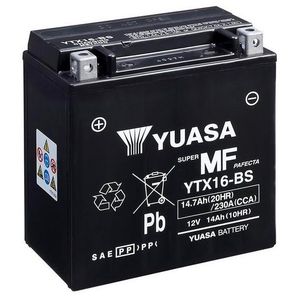 YUASA YTX16-BS MF MOTORCYCLE BATTERY