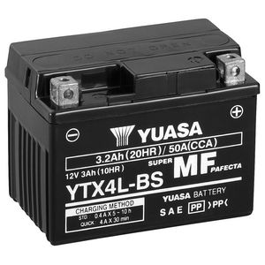 YUASA YTX4L-BS MF MOTORCYCLE BATTERY