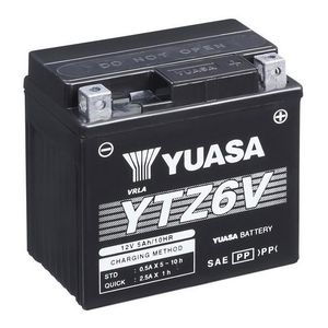 YUASA YTZ6 HIGH PERFORMANCE MF MOTORCYCLE BATTERY YTZ6V