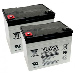 Yuasa/Yucel PAIR OF REC36-12 12V AGM CYCLIC DEEP CYCLE BATTERIES