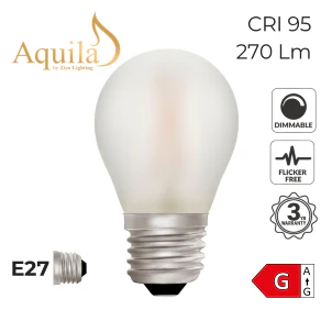 Zico Golfball G45 Dim-to-Warm Frosted 4W E27 Light Bulb Dim-to-Warm