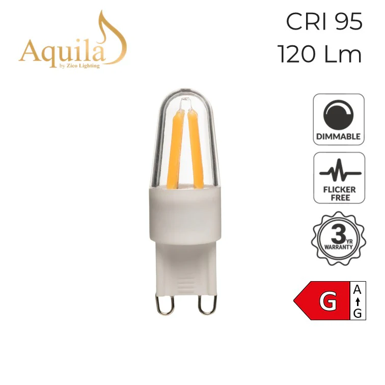 Zico Mini G9 Clear 2W 2200K Light Bulb Dimmable